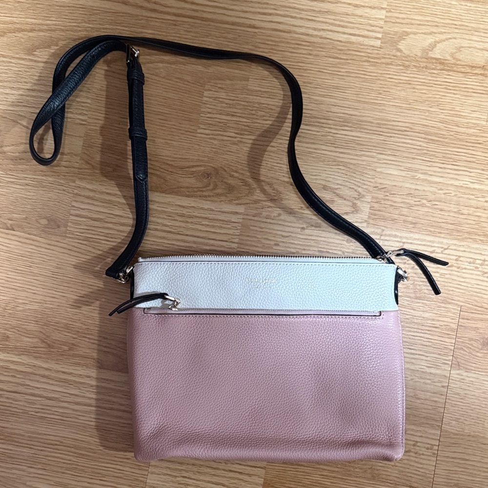 Kate Spade Black, White, and Pink Crossbody Bag